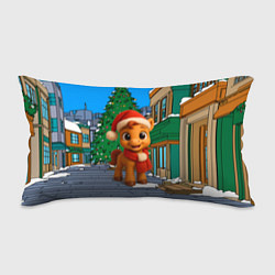 Подушка-антистресс Новогодняя лошадка и елка