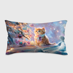 Подушка-антистресс Маленький котенок встречает Новый год, цвет: 3D-принт