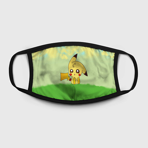 Маска для лица Пикачу на травке / 3D-принт – фото 2