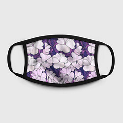 Маска для лица Фиолетовые цветы, цвет: 3D-принт — фото 2