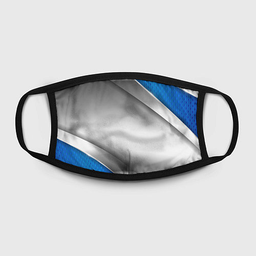 Маска для лица 3D СЕРЕБРО BLUE LINES / 3D-принт – фото 2