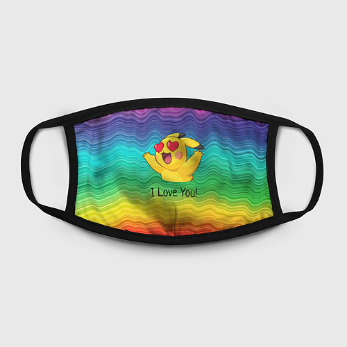 Маска для лица Влюбленный пикачу / 3D-принт – фото 2