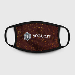 Маска для лица Кошачья Йога - Гранж, цвет: 3D-принт — фото 2