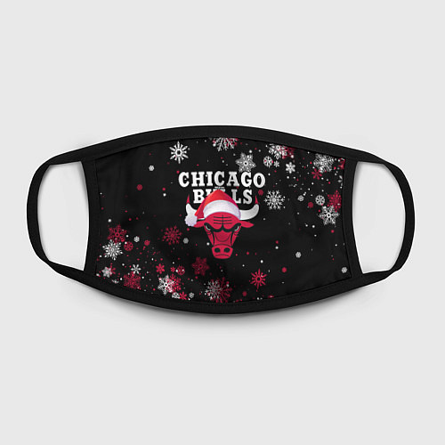 Маска для лица НОВОГОДНИЙ CHICAGO BULLS 2022 СНЕЖИНКИ / 3D-принт – фото 2