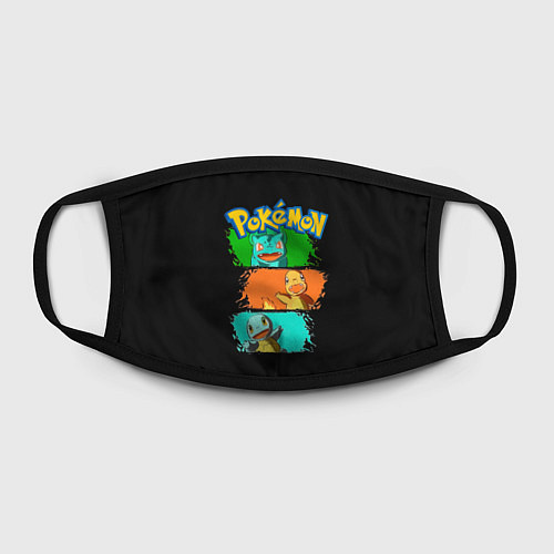 Маска для лица Стартовые покемоны - Pokemon / 3D-принт – фото 2