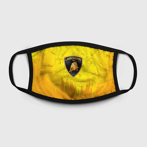 Маска для лица Lamborghini pattern gold / 3D-принт – фото 2