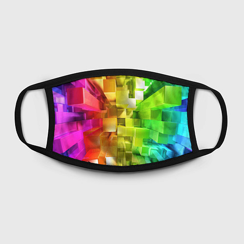 Маска для лица Геометрический паттерн 3D Neon / 3D-принт – фото 2