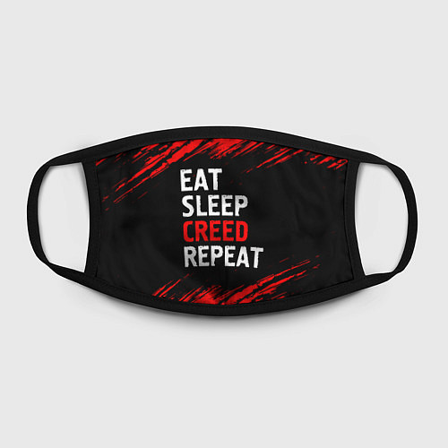 Маска для лица Eat Sleep Creed Repeat - Краски / 3D-принт – фото 2