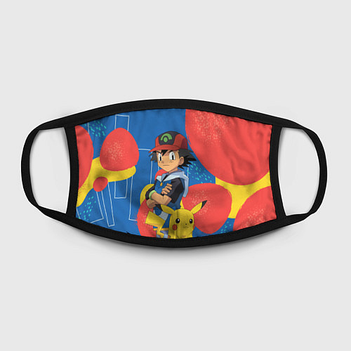 Маска для лица Эш Кетчум с другом Покемоном / 3D-принт – фото 2