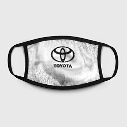 Маска для лица Toyota с потертостями на светлом фоне, цвет: 3D-принт — фото 2