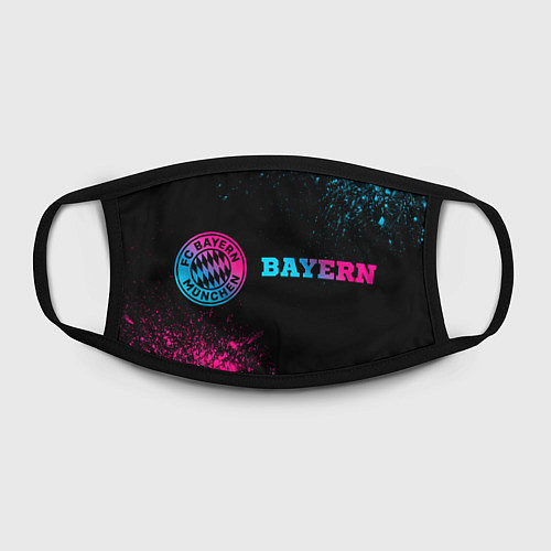 Маска для лица Bayern - neon gradient: надпись и символ / 3D-принт – фото 2