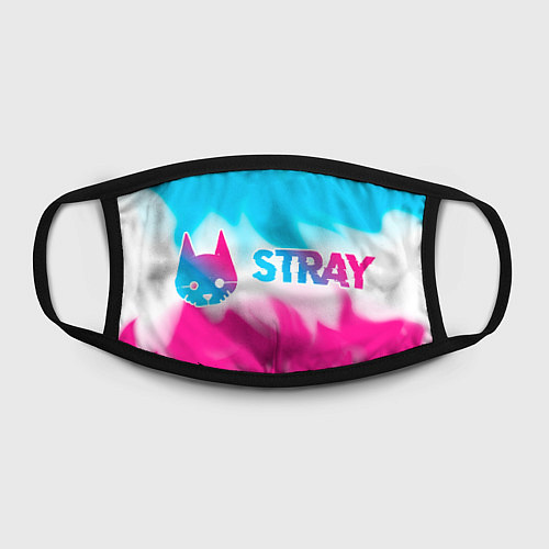 Маска для лица Stray neon gradient style: надпись и символ / 3D-принт – фото 2