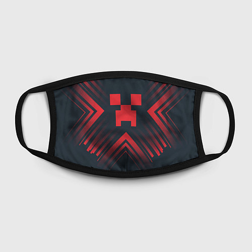 Маска для лица Красный символ Minecraft на темном фоне со стрелка / 3D-принт – фото 2