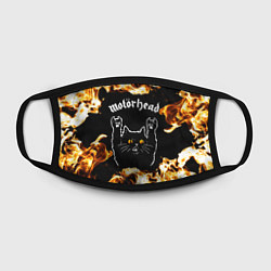 Маска для лица Motorhead рок кот и огонь, цвет: 3D-принт — фото 2