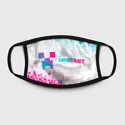 Маска для лица Minecraft neon gradient style: надпись и символ, цвет: 3D-принт — фото 2