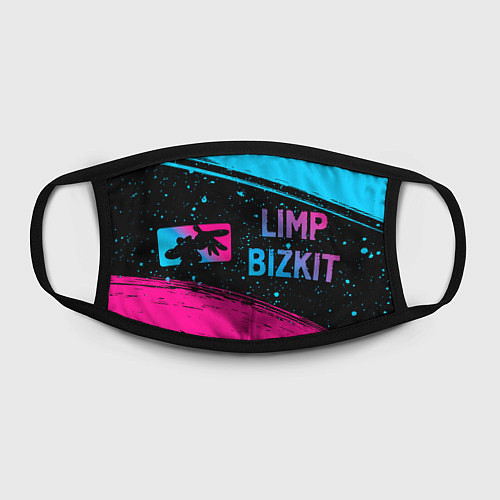 Маска для лица Limp Bizkit - neon gradient: надпись и символ / 3D-принт – фото 2