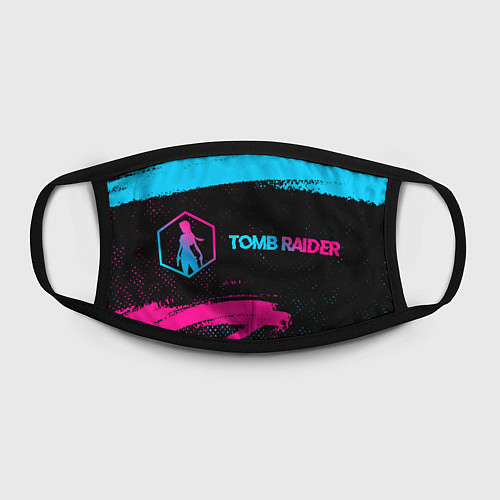 Маска для лица Tomb Raider - neon gradient: надпись и символ / 3D-принт – фото 2
