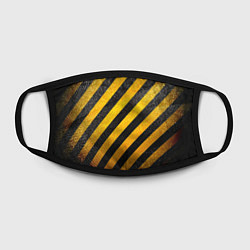 Маска для лица Черно-желтая опасность, цвет: 3D-принт — фото 2
