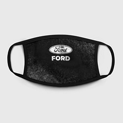 Маска для лица Ford с потертостями на темном фоне, цвет: 3D-принт — фото 2