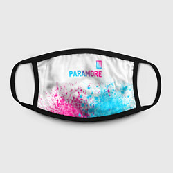 Маска для лица Paramore neon gradient style: символ сверху, цвет: 3D-принт — фото 2