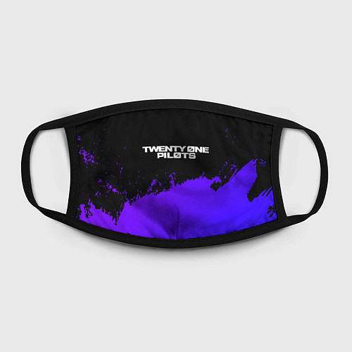 Маска для лица Twenty One Pilots purple grunge / 3D-принт – фото 2