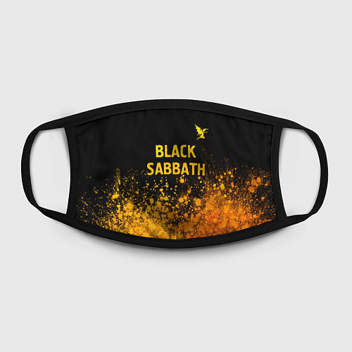 Маска для лица Black Sabbath - gold gradient: символ сверху / 3D-принт – фото 2