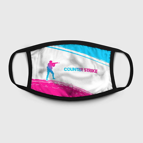 Маска для лица Counter Strike neon gradient style: надпись и симв / 3D-принт – фото 2