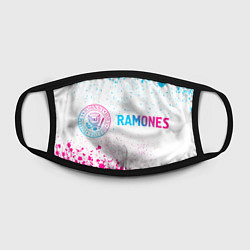 Маска для лица Ramones neon gradient style по-горизонтали, цвет: 3D-принт — фото 2