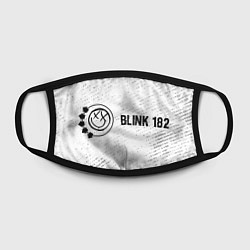 Маска для лица Blink 182 glitch на светлом фоне по-горизонтали, цвет: 3D-принт — фото 2