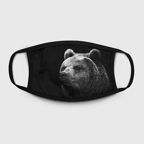 Маска для лица Черно-белый медведь / 3D-принт – фото 2
