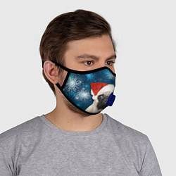 Маска с клапаном Праздничная пара, цвет: 3D-синий — фото 2
