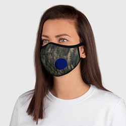 Маска с клапаном Лесной камуфляж, цвет: 3D-синий