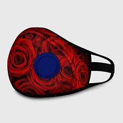 Маска с клапаном Красные розы, цвет: 3D-синий — фото 2