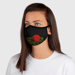 Маска с клапаном Лесной Камуфляж 1, цвет: 3D-красный