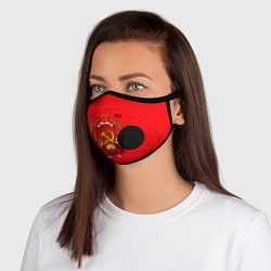 Маска с клапаном Виктор из СССР, цвет: 3D-черный