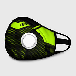 Маска с клапаном CS:GO Carbon Form, цвет: 3D-белый — фото 2