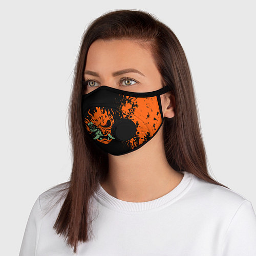 Маска с клапаном Cyberpunk 2077: SAMURAI / 3D-Черный – фото 1