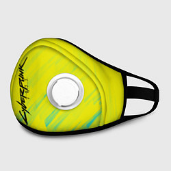 Маска с клапаном Cyberpunk 2077: Yellow, цвет: 3D-белый — фото 2