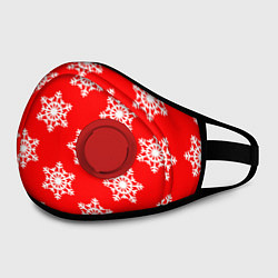Маска с клапаном Красный снег, цвет: 3D-красный — фото 2