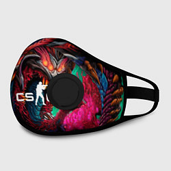 Маска с клапаном CS GO hyper beast skin, цвет: 3D-черный — фото 2
