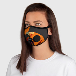 Маска с клапаном CS GO, цвет: 3D-черный