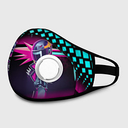 Маска с клапаном НЕОНОВЫЙ ГОНЩИК, цвет: 3D-белый — фото 2