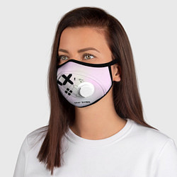 Маска с клапаном Printstream style Поток информации Белизна 0 1,Чер, цвет: 3D-белый