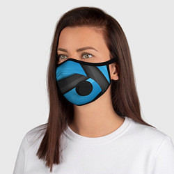 Маска с клапаном Blue Sport Style, цвет: 3D-черный