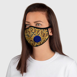Маска с клапаном Luxury style, цвет: 3D-синий