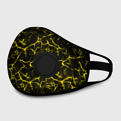 Маска с клапаном Yellow Ripple Желтая Рябь, цвет: 3D-черный — фото 2