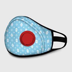 Маска с клапаном Узор Sky Blue Dope Ski Mask Camo Dope Street Marke, цвет: 3D-красный — фото 2