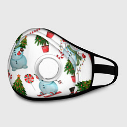 Маска с клапаном НОВОГОДНИЕ ПЕРСОНАЖИ NEW YEARS CHARACTERS, цвет: 3D-белый — фото 2