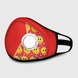 Маска с клапаном Новогодние смайлы, цвет: 3D-белый — фото 2