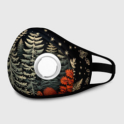 Маска с клапаном Новогоднее настроение лес, цвет: 3D-белый — фото 2